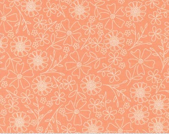 In The Garden Coral 29231 35 by Corey Yoder for Moda Fabrics -sold by the half yard