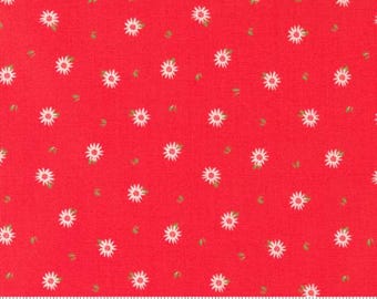 Sincerely Yours Geranium 37614 12 Moda by Sherri & Chelsi for Moda Fabrics -sold by half yard, Chamomile Floral Blender red and white
