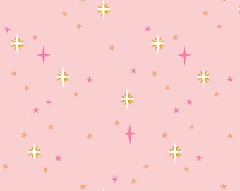 Pink Starry Sky from Moonlit Garden by Patty Sloniger for Andover Fabrics, A-513-E, sold by the half yard