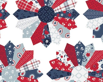 Wide Back American Beauty White WB14452 White - Riley Blake - 107/108" Wide - Quilting Cotton Fabric, sold by the half yard