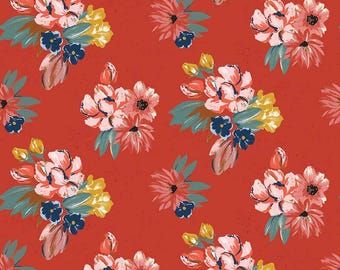Wild Rose Floral Red by Riley Blake Designs, sold by the 1/2 yd. - C14041-RED