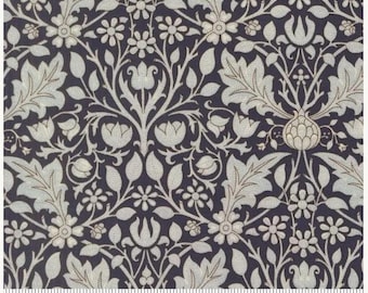 Morris Muse Triple Net Florals Twilight 13383 16, by Barbara Brackman for Moda Fabrics -sold by the half yard