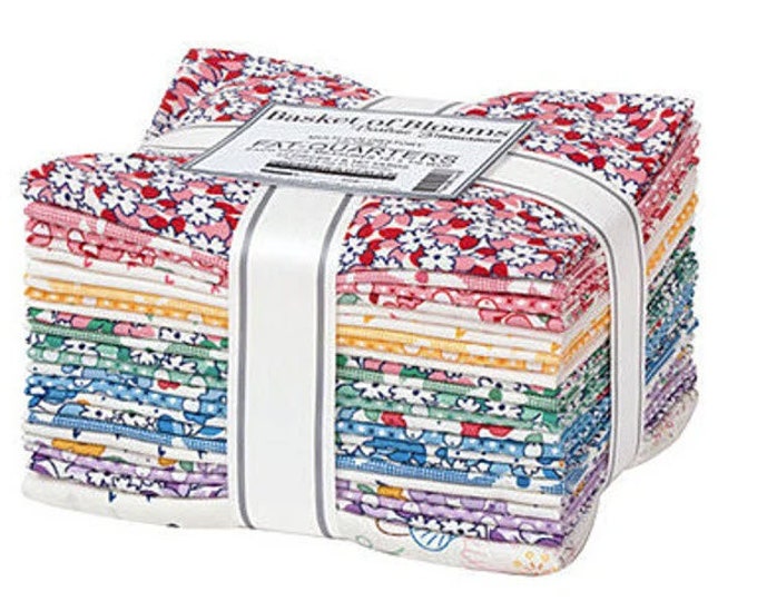 Baskets of Blooms Fat Quarter Bundle Panel by Darlene Zimmerman for