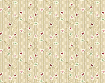 Noel by Edyta Sitar for Laundry Basket, Color - Festive,  Pattern - Sweetheart, 1/2 yd, 100% Cotton by Andover Fabrics, A-9912-L