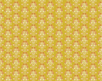 Beauty & the Beast Fleur-de-lis Gold quilters cotton by the half yard - Jill Howarth for Riley Blake Fabrics, C9535-GOLD
