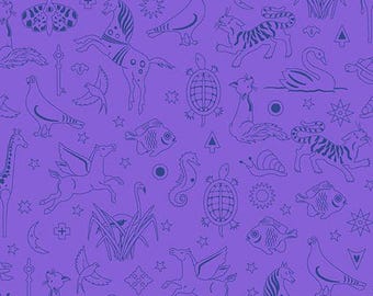 Sun Print 2025 Iris Philately For Andover Fabrics, sold by the half yard A-1127-P1