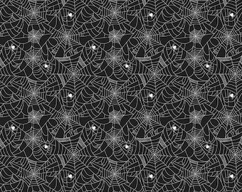 Spiderweb Black for Riley Blake Fabrics - 100% Cotton Fabric, sold by 1/2 yard, C11982-BLACK