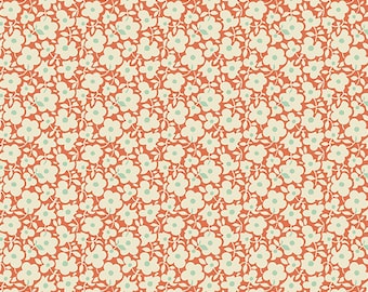 Sweet Ride by Edyta Sitar for Laundry Basket, Color Persimmon Pattern: Sprouts, 1/2 yd, 100% Cotton by Andover Fabrics, A-448-O