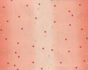 Ombre Confetti Persimmon  by V and Co. Vanessa Christenson for Moda, 10807 216M Moda Metallic Dots Orange - sold by the half yard