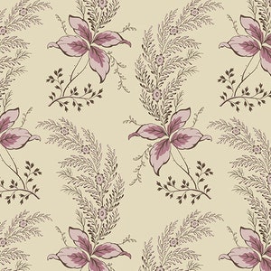English Garden by Edyta Sitar of Laundry Basket Quilts for Andover, Color Sugar and Cream, Pattern: Orchid, sold by the half yd., A-793-LE