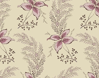 English Garden by Edyta Sitar of Laundry Basket Quilts for Andover, Color Sugar and Cream, Pattern: Orchid, sold by the half yd., A-793-LE