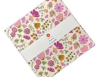 Flourish 5" Charm Squares by Alexandra Bordallo For Andover Fabrics, 42 pieces 5" by 5"