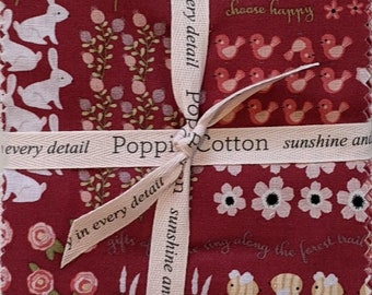 Kaisley Rose 5" stacker Seed Pack by Poppie Cotton 44 5-inch Squares Charm Pack, KR20524