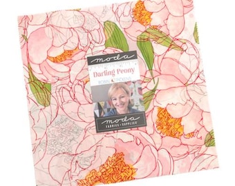 Darling Peony Layer Cake® 48790LC  by Robin Pickens for Moda Fabrics, 10 inch by 10 inch, 42 count