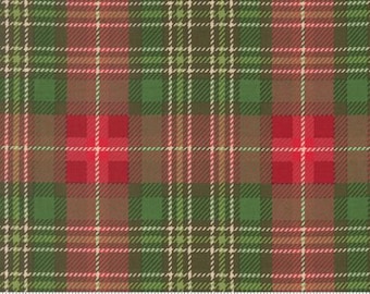 Holiday Cheer Evergreen 20977 14 Designed by Stacy Iest Hsu for Moda Fabrics -sold by half yard, Christmas Checks and Plaids