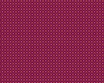Mulberry, Pattern: Matrix, by Giucy Giuce Fabric from the Attic Collection, for Andover Fabrics, Inc sold by Half Yard A-9981-P
