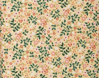GARDEN MIX Yellow and Peachy Pink from Goose Creek Gardens by Michal Marko for Poppie Cotton, WF20816 - 1/2 Yd cuts, 100% cotton,
