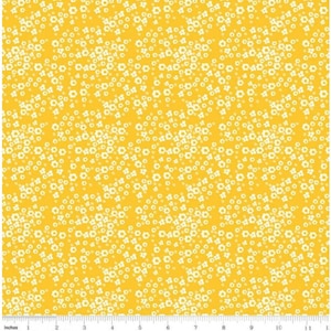 Adel In Summer Daisy Yellow quilters cotton by the half yard, Designer: Sandy Gervais, Riley Blake Fabrics C13393-Yellow