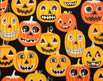 jolly jack o'lanterns Halloween by Alexander Henry - 8266B black bats on a purple background -  sold by the 1/2 yard