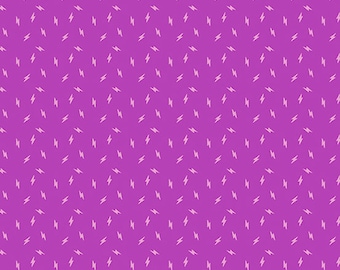 Atomic by Libs Elliott- Grape Crush Lightning Bolt - Andover- A-749-P - 1/2 Yd cuts, 100% cotton