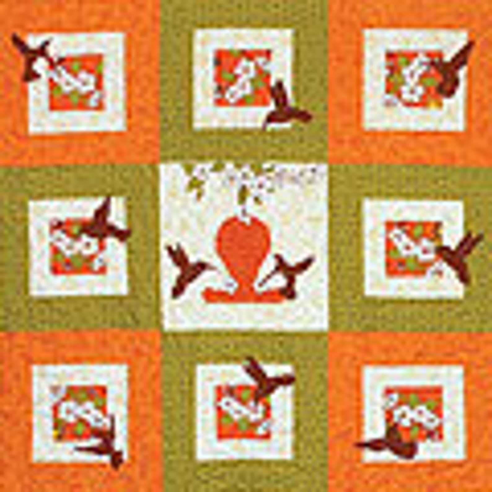 Hummingbird Garden PDF Patchwork Quilt Pattern - Etsy