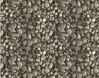Fish & Fowl Pebbles Brown - Half Yard 100% quilters cotton - Pebbles by Riley Blake Designs