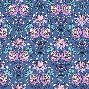 Oracle by Eye Candy Quilts for Andover, Color Blue Metallic Pattern: Wards, sold by the half yd, A-233-LB