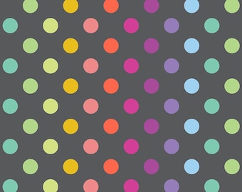 Disco Poms - Carbon || True Colors Graywork by Tula Pink | Freespirit Fabrics PWTP262.CARBON | Cotton Fabric, sold by half yard