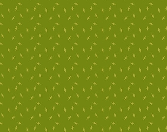 Atomic by Libs Elliott- Olive Lightning Bolt - Andover- A-749-V- 1/2 Yd cuts, 100% cotton