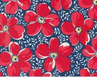 Time And Again Indigo 23360 15 by Linzee McCray for Moda Fabrics Fabric, sold by the half yard