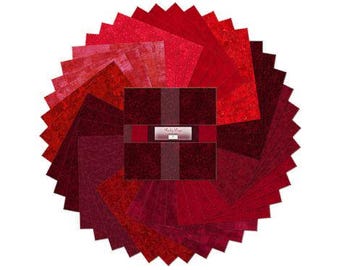 Ruby Days - 10 Karat Gems - 10" Squares layer cake by Wilmington Fabrics - 42 prints in stacker 512 3 512