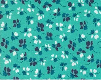 Color Crush Aqua 10882 17 by Vanessa Christenson, V and Co. for Moda Fabrics -sold by the half yard, Bloom Florals