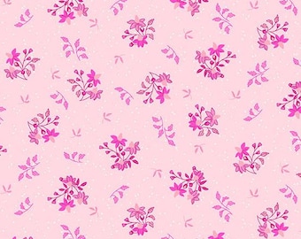 Memories Unfold Pink Echinacea by Stephanie Organes for Andover Fabrics, A-1427-E, sold by the half yard
