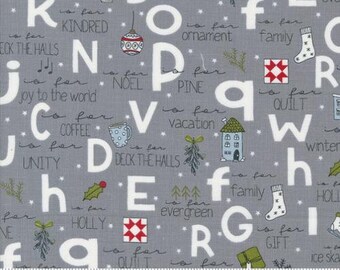 On Dasher A To Z Stormy 55660 25 Moda Designed by Sweetwater for Moda Fabrics -sold by the half yard