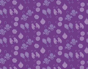 Eleanor Earrings Violet by Kathy Cano-Murillo for Riley Blake Fabric, sold by 1/2 yard, C11713-VIOLET