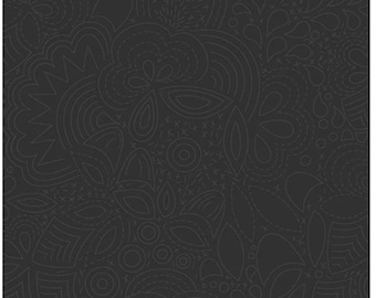 Blackbird Sun Print 2022  Stitched- 10th Anniversary Collections by Alison Glass, 1/2 yd, Andover Fabrics a black fabric A-8450-K2