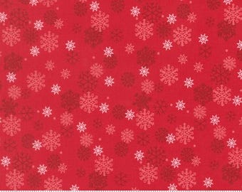 Holiday Cheer Poinsettia 20976 17 Designed by Stacy Iest Hsu for Moda Fabrics -sold by half yard, Snow Flurry Blenders Snowflake