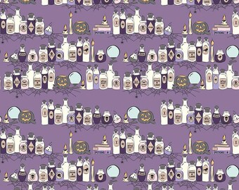 Spooky Schoolhouse Potions Class Lilac, 100% Cotton, by Melissa Mortenson for Riley Blake Designs, Sold By Half Yard, C13201-LILAC