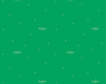 Make Maker Green by Kristy Lea, Riley Blake Designs Basics C13424-Green 1/2 Yd cuts, 100% cotton