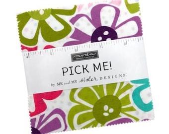 Pick Me Charm Pack 22490PP, by Me and My Sister Designs for Moda Fabrics, 42 5-inch Squares Charm Pack