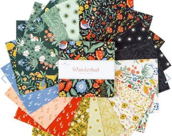 Wanderlust 5" Stacker by Danelys Sidron for Riley Blake - 42 5-inch Squares Charm Pack, 5-15470-42