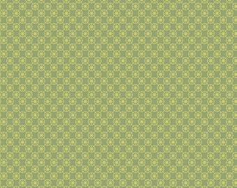 Lady Tulip by Edyta Sitar for Laundry Basket, Color - Artichoke, Pattern - Mill Wheel, 1/2 yd, 100% Cotton by Andover Fabrics, A-194-G