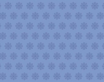 Petals and Stitches Denim, Tiled Dresden by Stephanie Organes for Andover Fabrics, A-1568-B, sold by the half yard