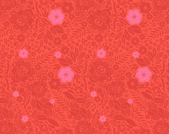 Love Always AM Lace - Coral, Designed by Anna Maria Horner for FreeSpirit Fabrics, 100% cotton, PWAH132.Coral