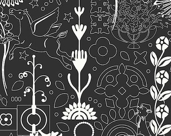 Sun Print 2025 Raven Cameo For Andover Fabrics, sold by the half yard A-1319-K
