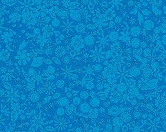 Cobalt Sun Print 2024 Woodland Pattern by Alison Glass 1/2 yd, a great blender fabric - Sun Print 2024 by Andover Fabrics A-790-B1