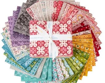PIECE and PLENTY Fat Quarter Bundle by Lori Holt - 48 fat quarter precut bundle - Riley Blake Designs - Factory Cut bundle