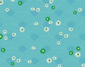 Rise And Shine - Turquoise RS0081 13, by designer Melody Miller and the Ruby Star Society - sold by the half yard