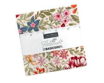 Fieldrush Charm Pack 30780PP by BasicGrey for Moda Fabrics - 5" x 5", 42 pieces