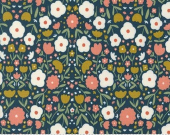 Imaginary Flowers Midnight 48382 20 by Gingiber and Moda Fabrics -sold by the half yard